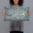 Person holding 20x12 Custom Mankato Minnesota Map Throw Pillow in Afternoon