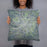Person holding 18x18 Custom Mankato Minnesota Map Throw Pillow in Afternoon