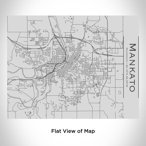 Rendered View of Mankato Minnesota Map Engraving on 20oz Stainless Steel Insulated Bottle with Bamboo Top