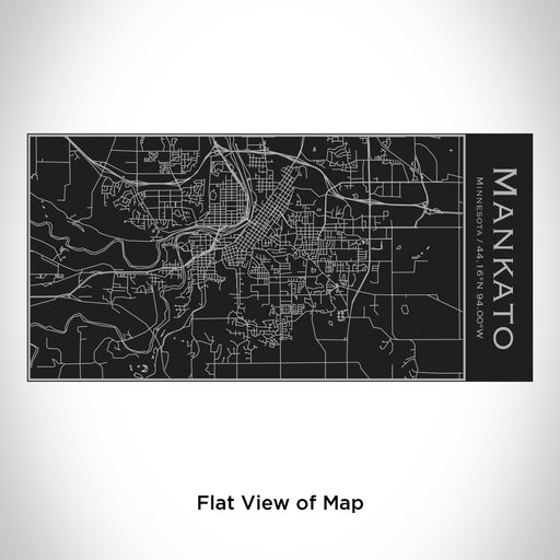 Rendered View of Mankato Minnesota Map Engraving on 17oz Stainless Steel Insulated Cola Bottle in Black