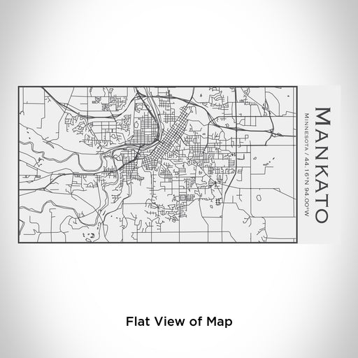 Rendered View of Mankato Minnesota Map Engraving on 17oz Stainless Steel Insulated Cola Bottle in White