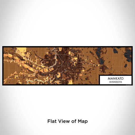 Flat View of Map Custom Mankato Minnesota Map Enamel Mug in Ember