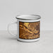 Left View Custom Mankato Minnesota Map Enamel Mug in Ember