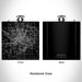 Rendered View of Mankato Minnesota Map Engraving on 6oz Stainless Steel Flask in Black