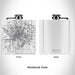 Rendered View of Mankato Minnesota Map Engraving on 6oz Stainless Steel Flask in White