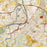 Mankato Minnesota Map Print in Woodblock Style Zoomed In Close Up Showing Details