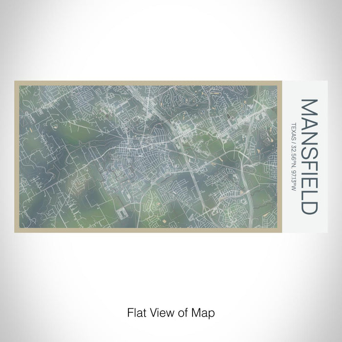 Rendered View of Mansfield Texas Map on 17oz Stainless Steel Insulated Bottle with printed afternoon style map