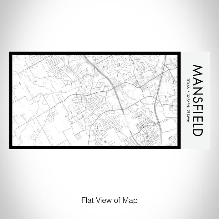 Rendered View of Mansfield Texas Map on 17oz Stainless Steel Insulated Bottle with printed classic style map
