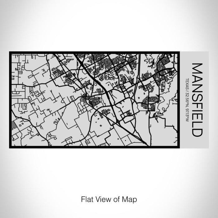 Rendered View of Mansfield Texas Map on 17oz Stainless Steel Insulated Cola Bottle in Stainless