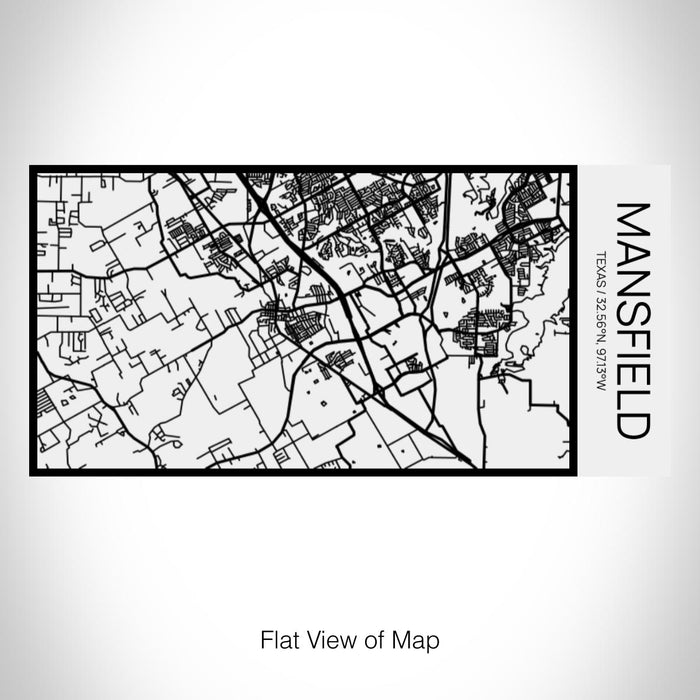 Rendered View of Mansfield Texas Map on 17oz Stainless Steel Insulated Cola Bottle in Stainless in Matte White