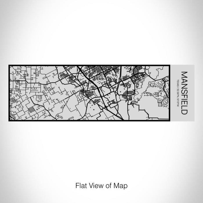 Rendered View of Mansfield Texas Map on 10oz Stainless Steel Insulated Cup with Sipping Lid