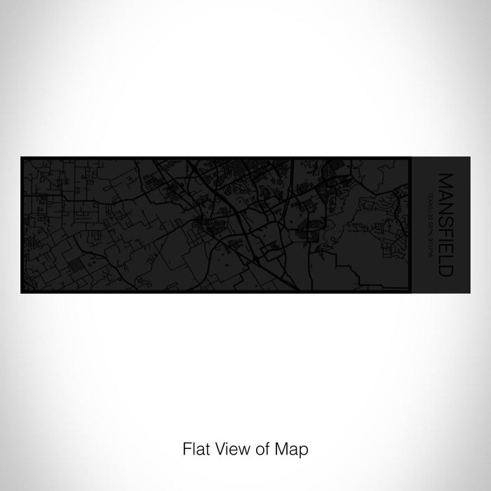 Rendered View of Mansfield Texas Map on 10oz Stainless Steel Insulated Cup in Matte Black with Sliding Lid