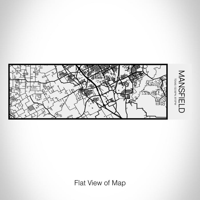 Rendered View of Mansfield Texas Map on 10oz Stainless Steel Insulated Cup in Matte White with Sliding Lid