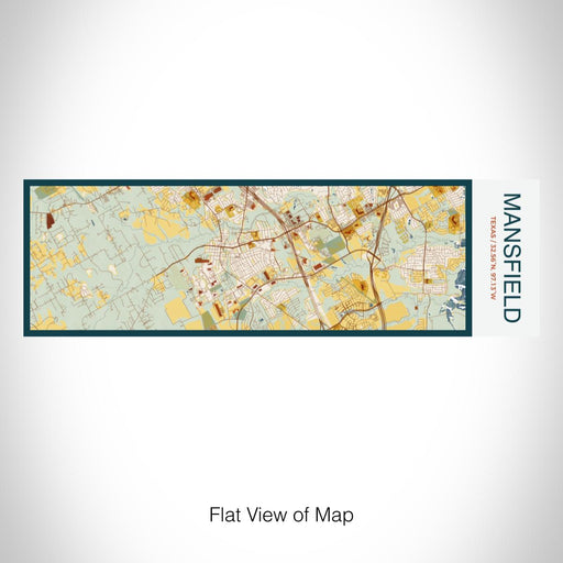 Rendered View of Mansfield Texas Map on 10oz Stainless Steel Insulated Cup in Woodblock with Sliding Lid