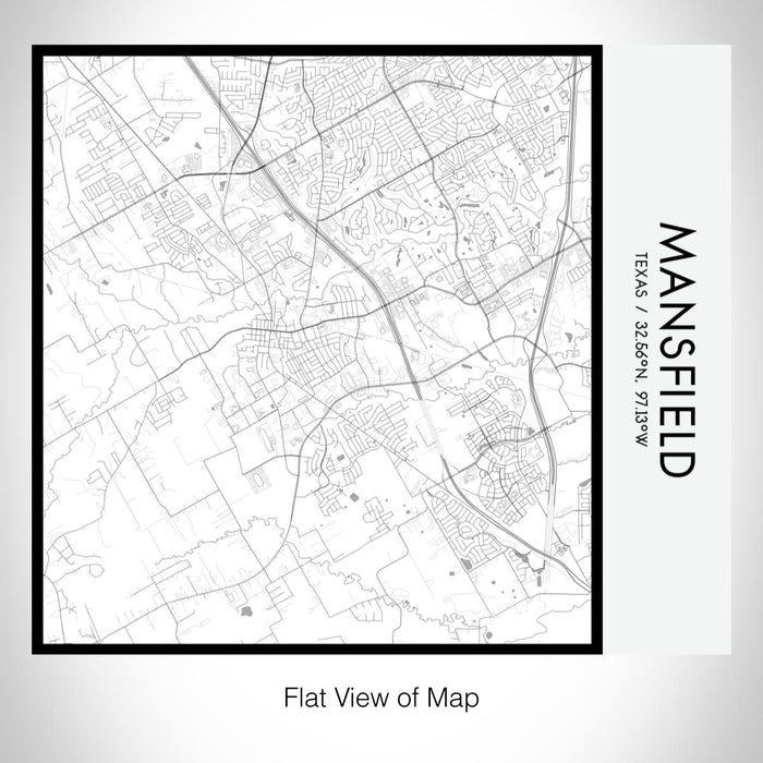 Rendered View of Mansfield Texas Map on 17oz Stainless Steel Insulated Tumbler in Classic Map Style