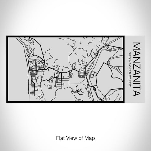 Rendered View of Manzanita Oregon Map on 17oz Stainless Steel Insulated Cola Bottle in Stainless