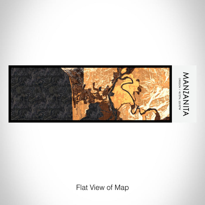 Rendered View of Manzanita Oregon Map on 10oz Stainless Steel Insulated Cup in Ember with Sliding Lid