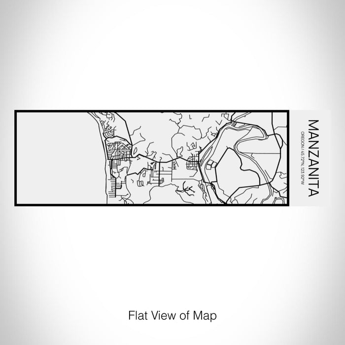 Rendered View of Manzanita Oregon Map on 10oz Stainless Steel Insulated Cup in Matte White with Sliding Lid