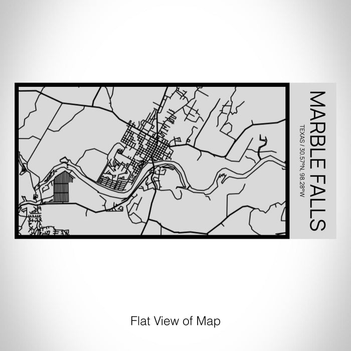 Rendered View of Marble Falls Texas Map on 17oz Stainless Steel Insulated Cola Bottle in Stainless