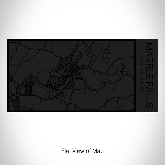 Rendered View of Marble Falls Texas Map on 17oz Stainless Steel Insulated Cola Bottle in Stainless in Matte Black