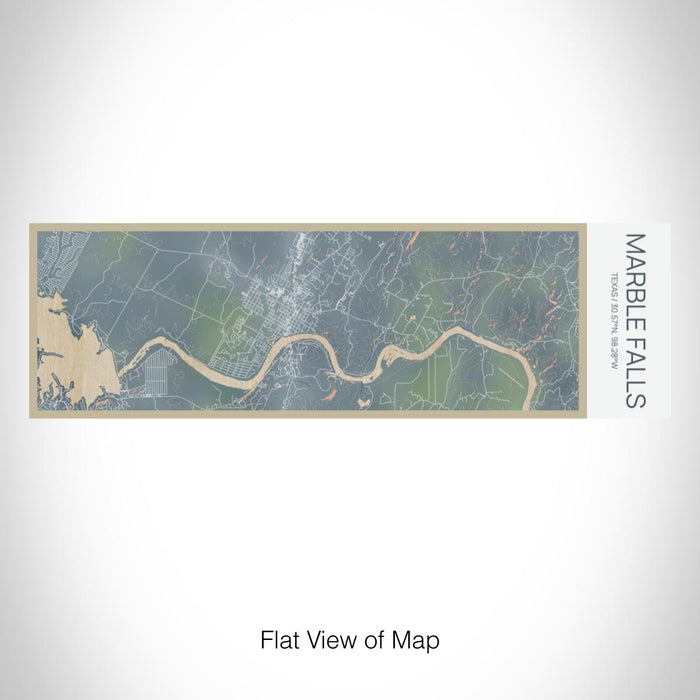 Rendered View of Marble Falls Texas Map on 10oz Stainless Steel Insulated Cup in Afternoon with Sliding Lid