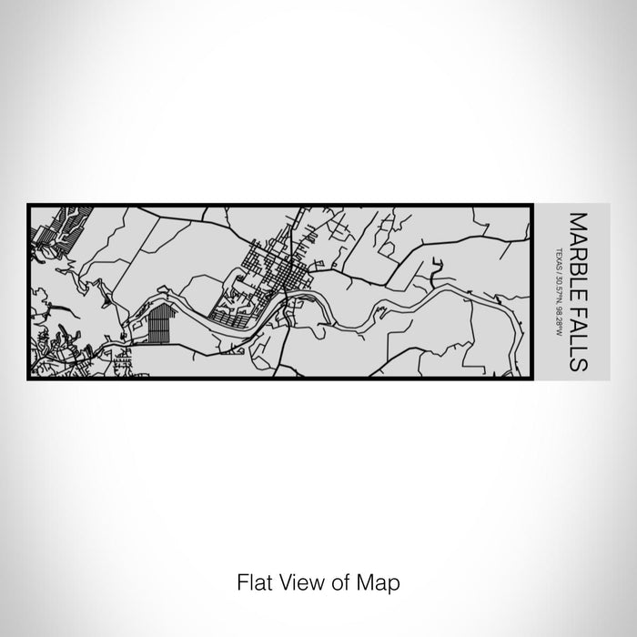 Rendered View of Marble Falls Texas Map on 10oz Stainless Steel Insulated Cup with Sipping Lid