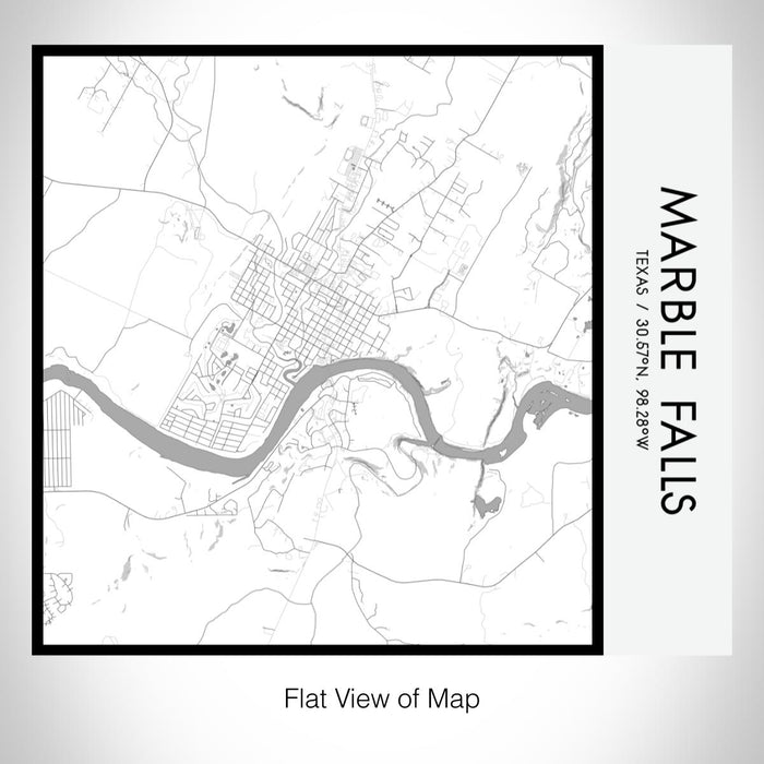 Rendered View of Marble Falls Texas Map on 17oz Stainless Steel Insulated Tumbler in Classic Map Style