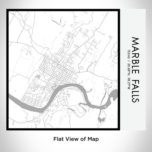 Rendered View of Marble Falls Texas Map on 17oz Stainless Steel Insulated Tumbler in Classic Map Style