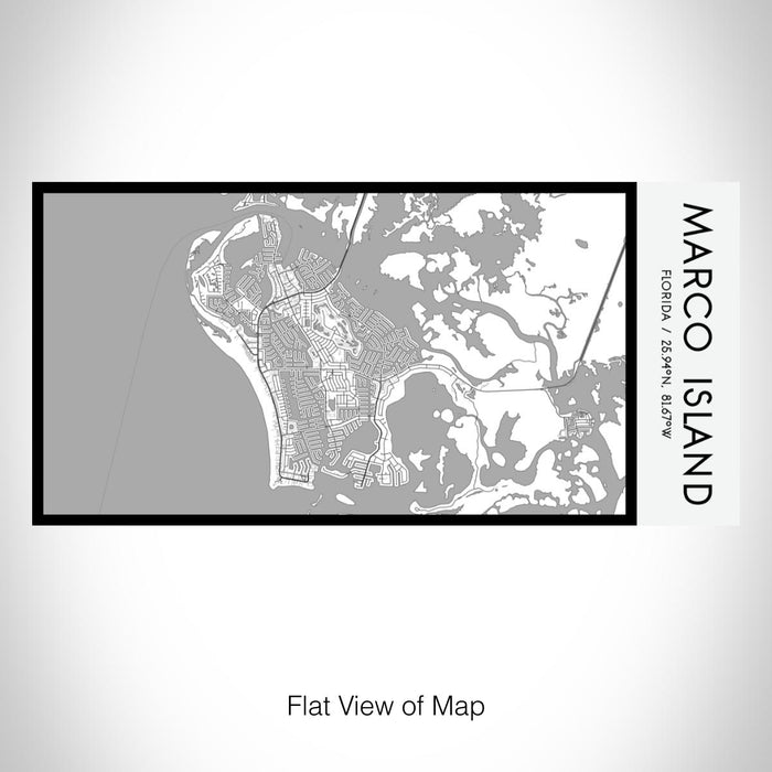 Rendered View of Marco Island Florida Map on 17oz Stainless Steel Insulated Bottle with printed classic style map