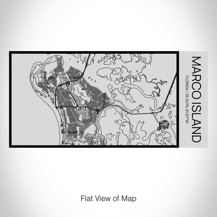 Rendered View of Marco Island Florida Map on 17oz Stainless Steel Insulated Cola Bottle in Stainless