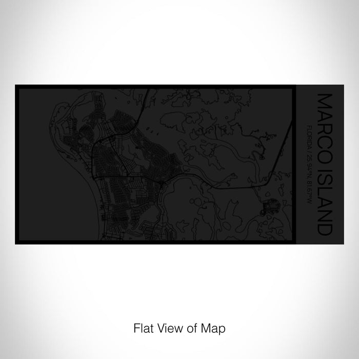 Rendered View of Marco Island Florida Map on 17oz Stainless Steel Insulated Cola Bottle in Stainless in Matte Black