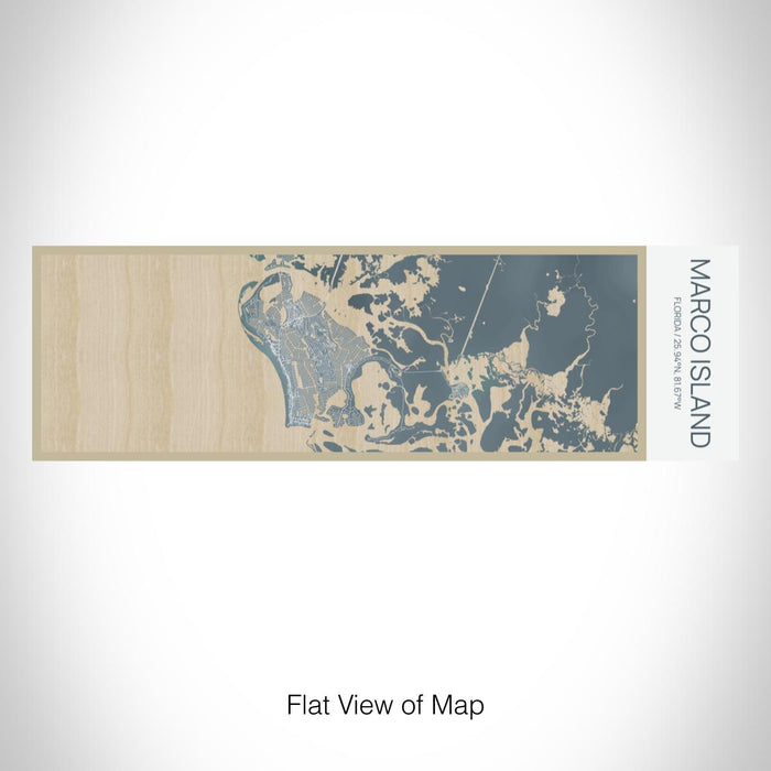 Rendered View of Marco Island Florida Map on 10oz Stainless Steel Insulated Cup in Afternoon with Sliding Lid