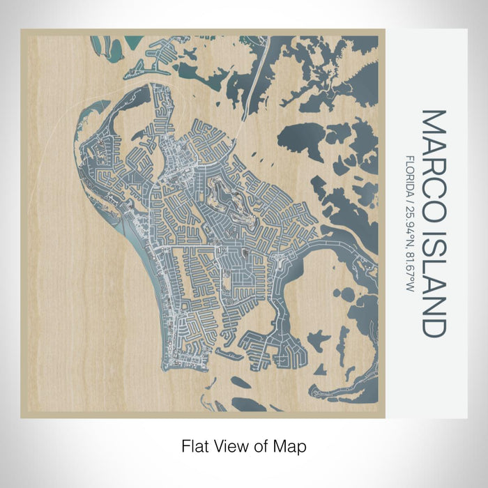 Rendered View of Marco Island Florida Map on 17oz Stainless Steel Insulated Tumbler in Afternoon Map Style