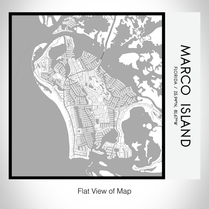 Rendered View of Marco Island Florida Map on 17oz Stainless Steel Insulated Tumbler in Classic Map Style