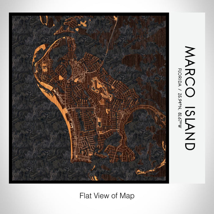 Rendered View of Marco Island Florida Map on 17oz Stainless Steel Insulated Tumbler in Ember Map Style