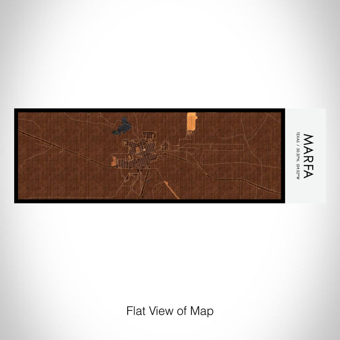 Rendered View of Marfa Texas Map on 10oz Stainless Steel Insulated Cup in Ember with Sliding Lid
