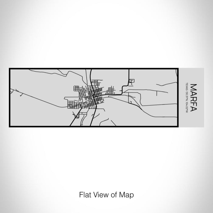 Rendered View of Marfa Texas Map on 10oz Stainless Steel Insulated Cup with Sipping Lid