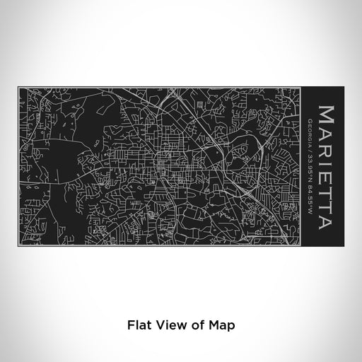 Rendered View of Marietta Georgia Map Engraving on 17oz Stainless Steel Insulated Cola Bottle in Black