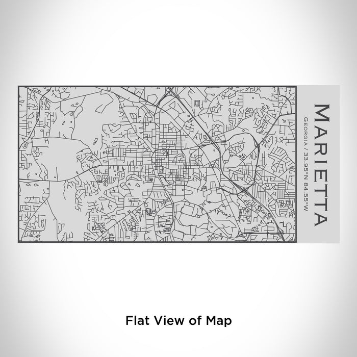 Rendered View of Marietta Georgia Map Engraving on 17oz Stainless Steel Insulated Cola Bottle