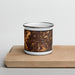 Front View Custom Marietta Georgia Map Enamel Mug in Ember on Cutting Board