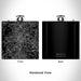 Rendered View of Marietta Georgia Map Engraving on 6oz Stainless Steel Flask in Black