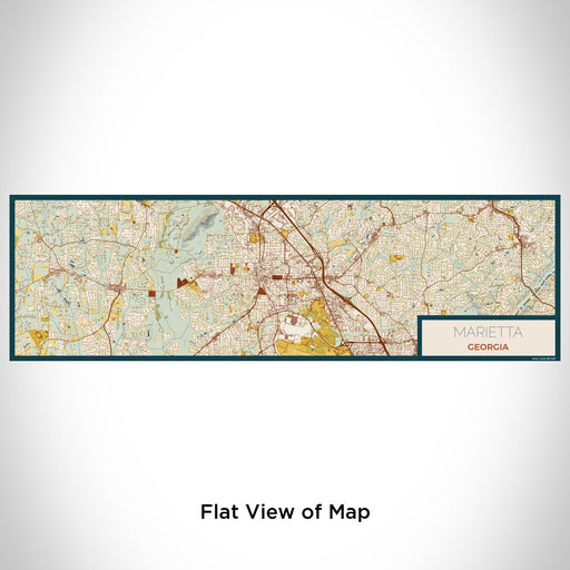 Flat View of Map Custom Marietta Georgia Map Enamel Mug in Woodblock