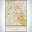 Marietta Georgia Map Print Portrait Orientation in Woodblock Style With Shaded Background