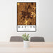 24x36 Marion Ohio Map Print Portrait Orientation in Ember Style Behind 2 Chairs Table and Potted Plant