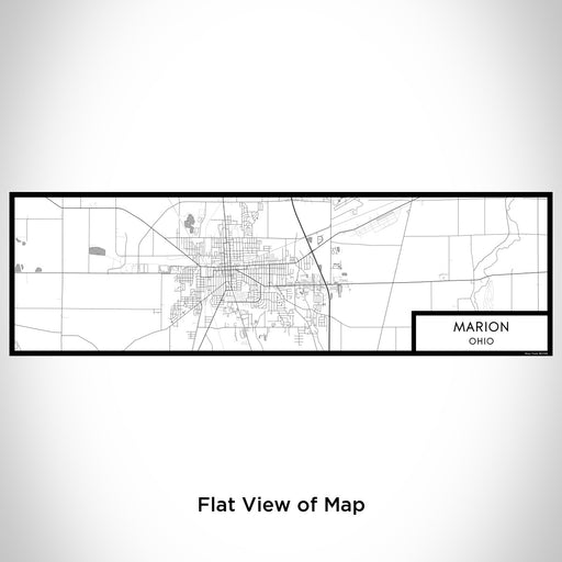 Flat View of Map Custom Marion Ohio Map Enamel Mug in Classic