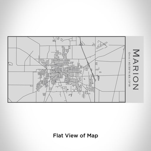 Rendered View of Marion Ohio Map Engraving on 17oz Stainless Steel Insulated Cola Bottle