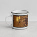 Left View Custom Marion Ohio Map Enamel Mug in Ember