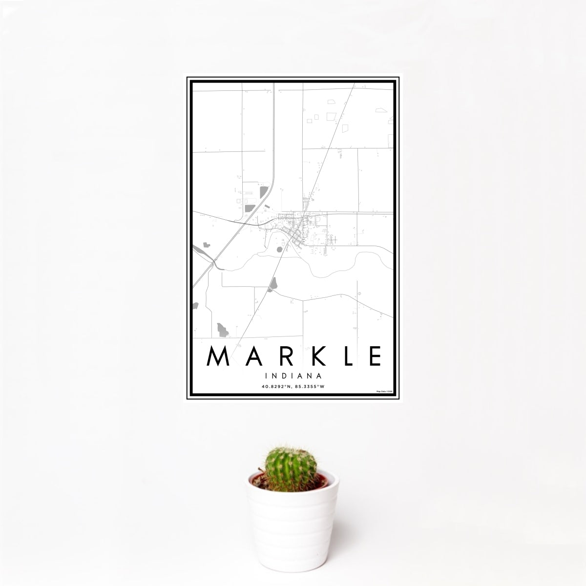 Markle - Indiana Map Print in Classic — JACE Maps