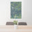 24x36 Markle Indiana Map Print Portrait Orientation in Afternoon Style Behind 2 Chairs Table and Potted Plant