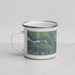 Left View Custom Markle Indiana Map Enamel Mug in Afternoon